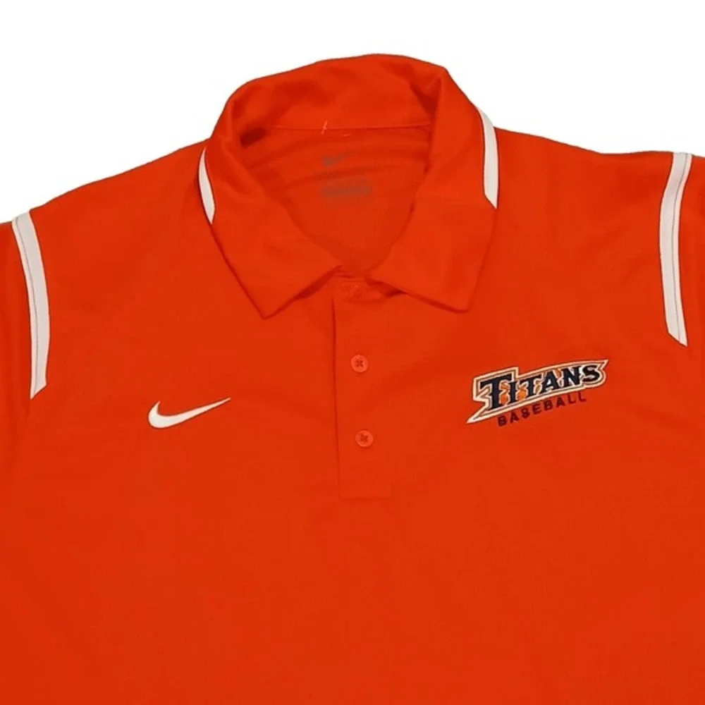 Nike Drit- Polo Shirt Mens Orange Cal State Fullerton Titans Baseball NCAA‎ L
